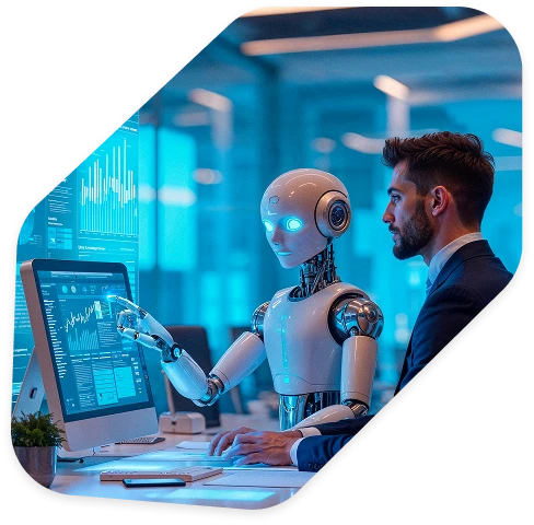 Robô utilizando computador