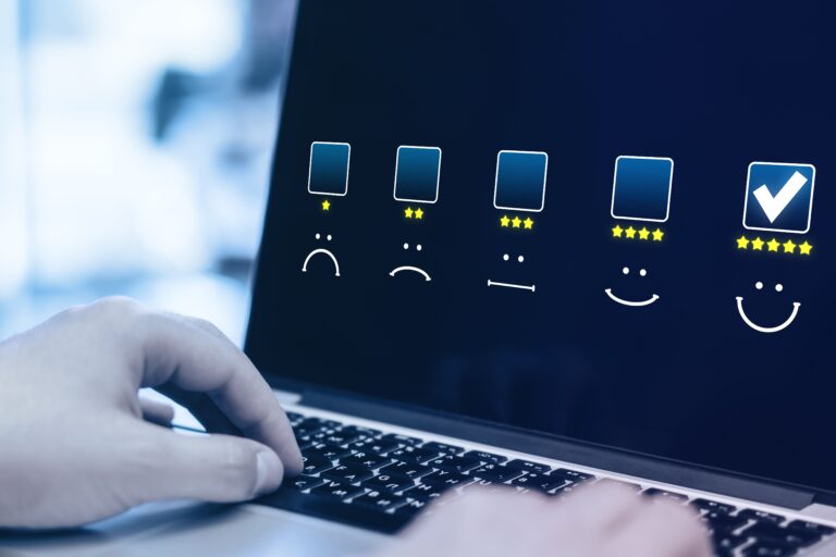 métricas de QA auditeste blog tela com avaliação do cliente